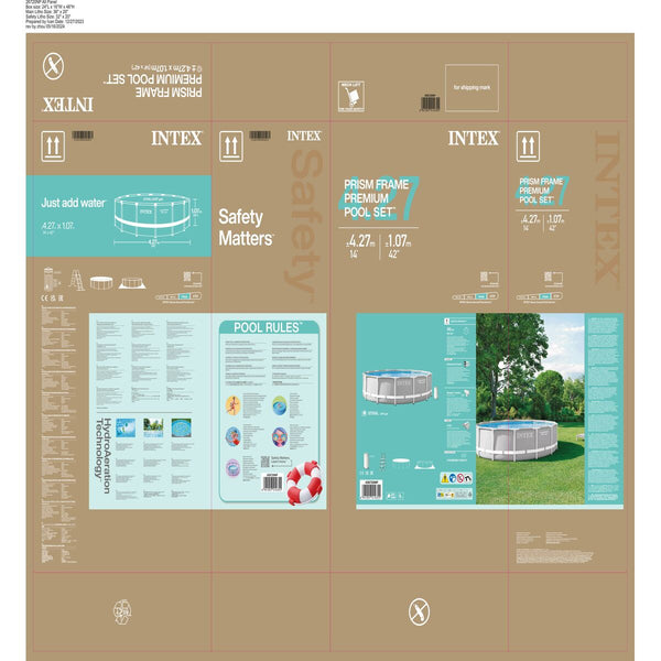 Schwimmbad Abnehmbar Intex 26720NP 427 x 107 cm