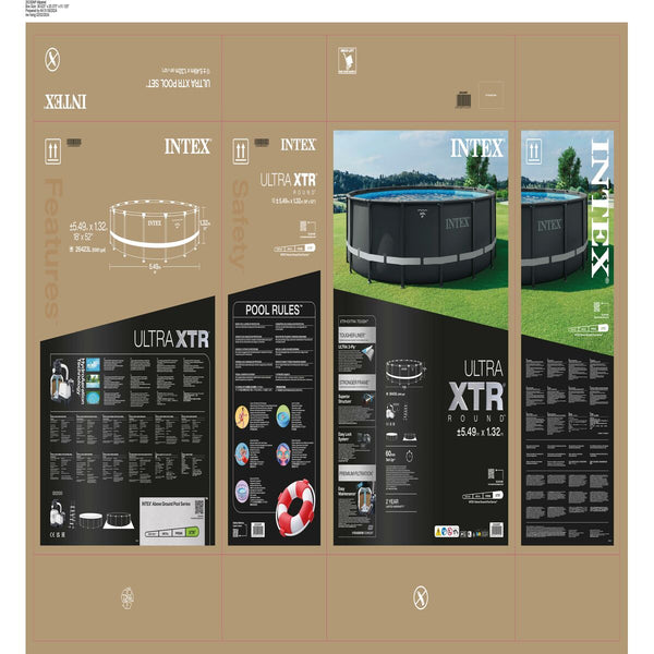 Schwimmbad Abnehmbar Intex 549 x 132 x 549 cm