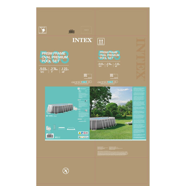 Schwimmbad Abnehmbar Intex 26796NP 503 x 274 x 122 cm