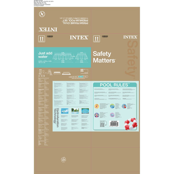 Schwimmbad Abnehmbar Intex 26796NP 503 x 274 x 122 cm