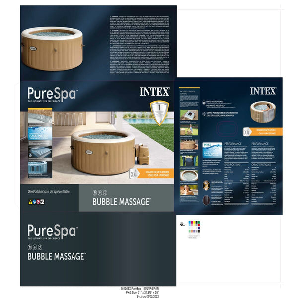 Aufblasbares Spa Intex 196 x 71 x 196 cm Braun 795 L