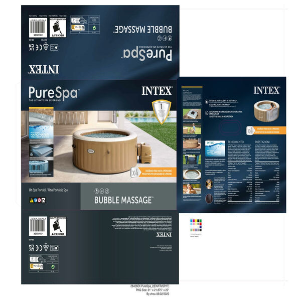 Aufblasbares Spa Intex 196 x 71 x 196 cm Braun 795 L