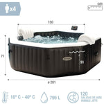 Aufblasbares Spa Intex 201 x 71 x 201 cm 795 L