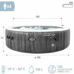Aufblasbarer Pool Intex 220-240 V Jacuzzi 196 x 71 cm