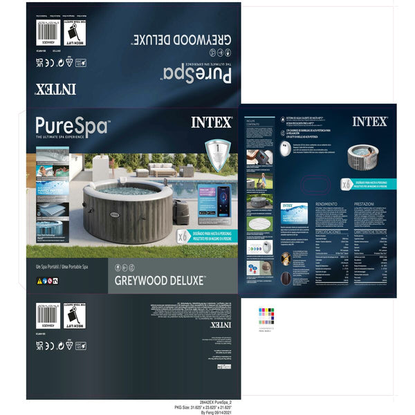 Aufblasbarer Pool Intex 6 Plätze 220-240 V Jacuzzi 216 x 71 cm