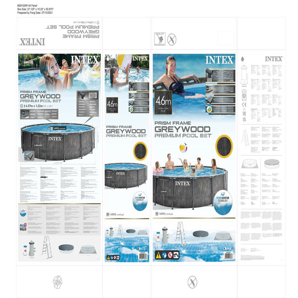 Schwimmbad Abnehmbar Intex Baltik 457 x 122 x 457 cm