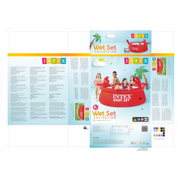 Aufblasbares Planschbecken für Kinder Intex 26100NP Krabbe 183 X 51 cm (183 x 51 cm)