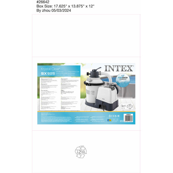 Aufbereitungsanlage für Schwimmbad Intex SX925