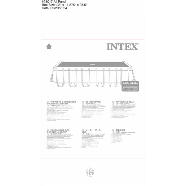 Poolabdeckung Intex 28017 Solar 732 x 366 cm
