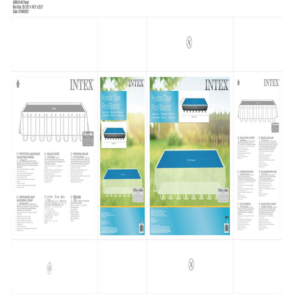 Poolabdeckung Intex 28018 rechteckig Solar 975 x 488 cm