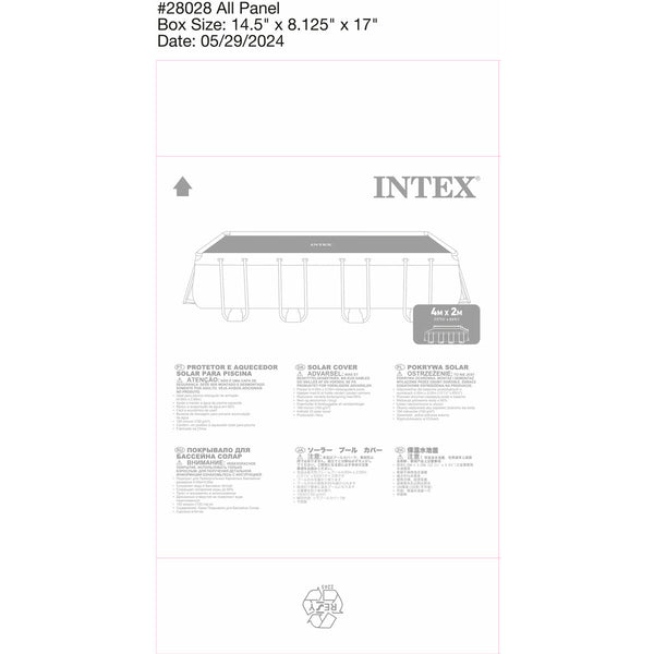 Poolabdeckung Intex 28028 400 x 200 cm Solar rechteckig