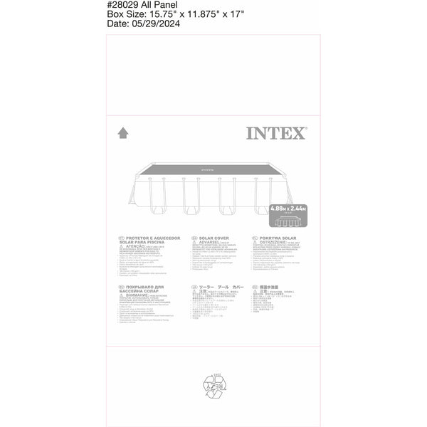 Poolabdeckung Intex 28029 rechteckig Solar 476 x 234 cm