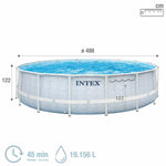 Schwimmbad Abnehmbar Intex Chevron Prism 427 x 107 cm 488 x 122 cm kreisförmig