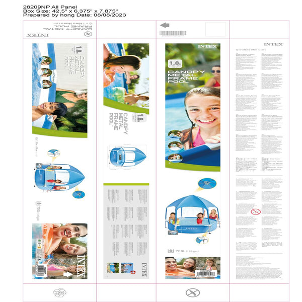 Schwimmbad Abnehmbar Intex 183 x 38 x 183 cm