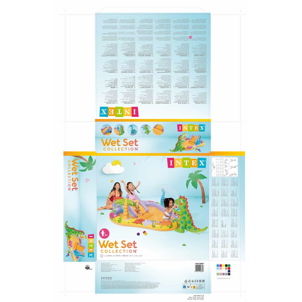 Aufblasbares Planschbecken für Kinder Intex Dino Park 201 x 157 x 69 cm