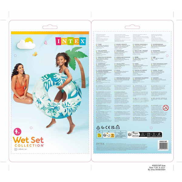 Aufblasbarer Donut-Schwimmhilfe Intex 59251 Ø 91 cm Bunt