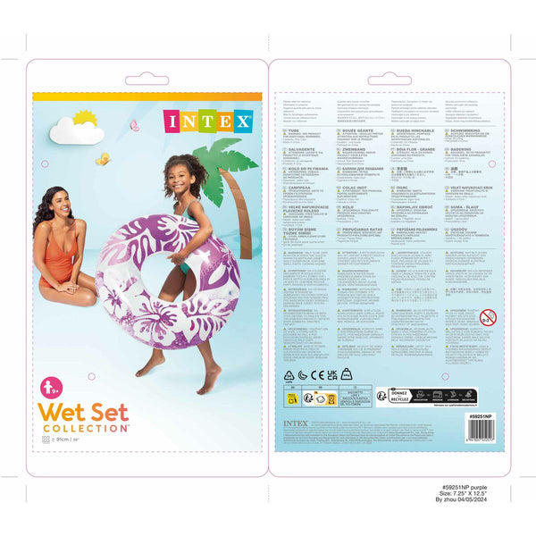 Aufblasbarer Donut-Schwimmhilfe Intex 59251 Ø 91 cm Bunt