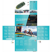 Aufblasbarer Boot Intex Seahawk 4 grün 351 x 48 x 145 cm