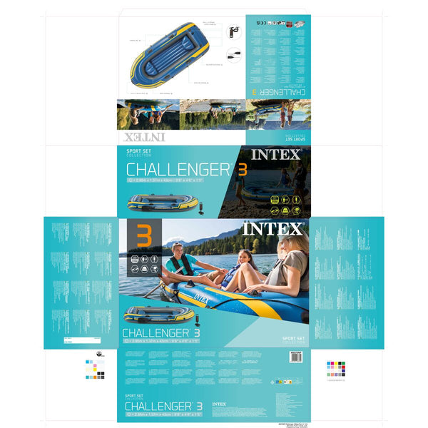 Aufblasbarer Boot Intex Challenger 3 295 x 43 x 137 cm