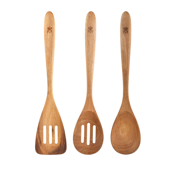 Küchenutensilien-Set Masterpro Akazienholz Braun 3 Stücke