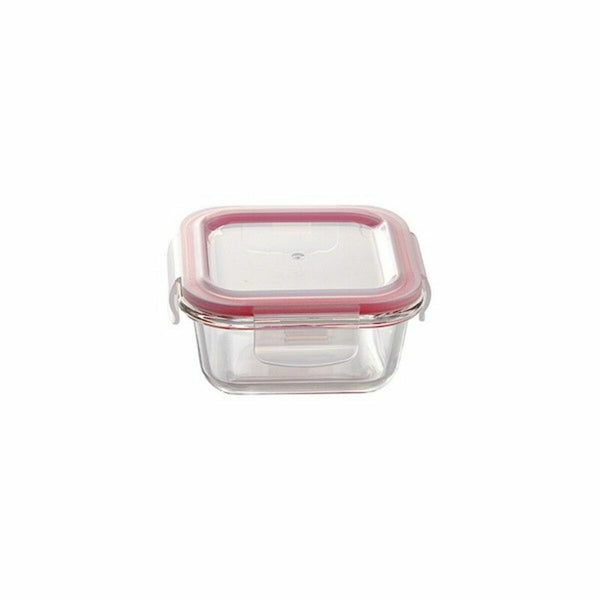 Lunchbox-Set Bergner Walking Anywhere Borosilikatglas cuadradas karriert 320 ml 520 ml 800 Seiten Rot