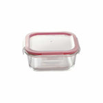 Lunchbox-Set Bergner Walking Anywhere Borosilikatglas cuadradas karriert 320 ml 520 ml 800 Seiten Rot