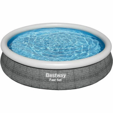 Bestway Aufblasbares Pool für Erwachsene Rattan mit Filter 366x76 cm Garten 57445
