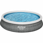 Bestway Aufblasbarer Pool für Erwachsene Ratan Ring mit Filter 475x84 cm Garten 57313