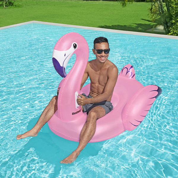 Bestway Aufblasbare Flamenco-Figur mit Griffen 153x143 cm Strand und Pool 41475