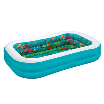Bestway Aufblasbares Pool 2 Kammern 3D Meeresboden mit Zubehör 262x175x51 cm +3 Jahre Garten 54177
