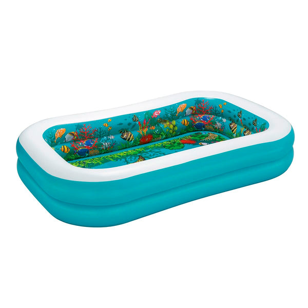 Bestway Aufblasbares Pool 2 Kammern 3D Meeresboden mit Zubehör 262x175x51 cm +3 Jahre Garten 54177