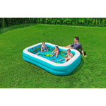 Bestway Aufblasbares Pool 2 Kammern 3D Meeresboden mit Zubehör 262x175x51 cm +3 Jahre Garten 54177