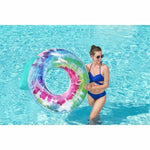 Bestway aufblasbares Rad mit Griffen und Rückenlehne Tie Dye D118 cm Strand und Pool 43637