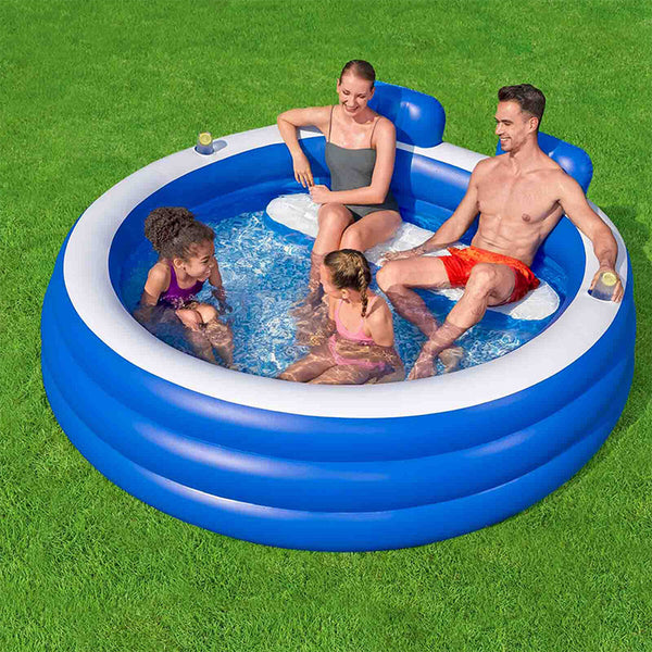 Bestway Aufblasbare Familienpool 231x219x79 +6 Jahre Garten 54422