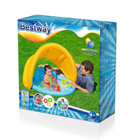 Bestway aufblasbares Lernschwimmbad für Kinder mit abnehmbarem Dach 115x89x76cm +6 Monate Garten 52568
