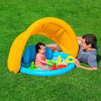 Bestway aufblasbares Lernschwimmbad für Kinder mit abnehmbarem Dach 115x89x76cm +6 Monate Garten 52568