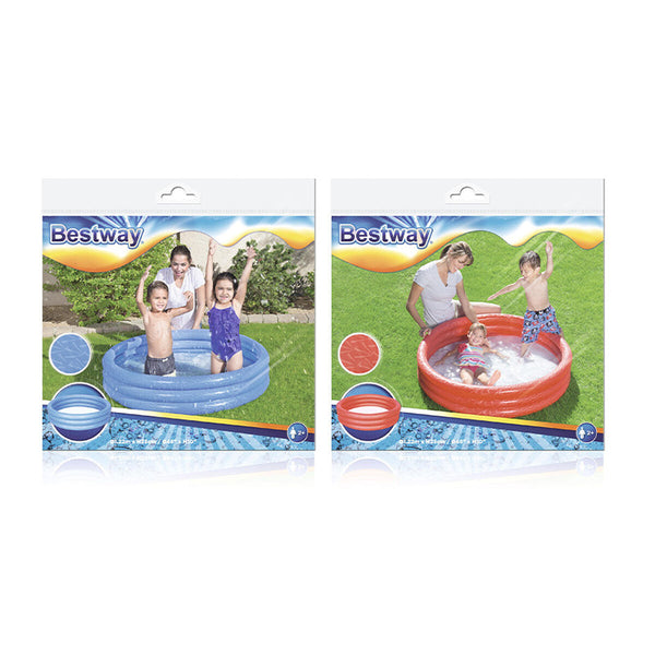 Bestway Aufblasbares Kinderbecken 3 Ringe Eco Farbmischung 122x25 cm +2 Jahre Garten 51025
