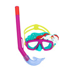 Bestway Set Maske und Rohr Erwachsener Auslassventil Sortierte Farben +14 Jahre Strand und Pool 24053