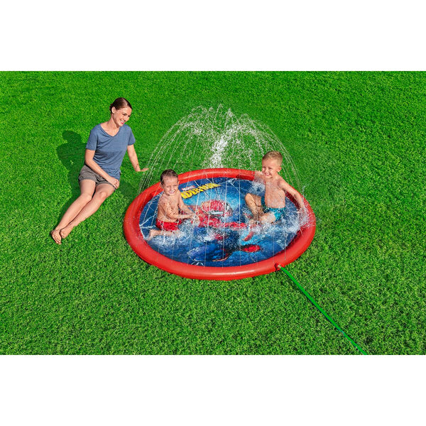Bestway Aufblasbares Pool mit Spiderman Sprinkler D165 cm +2 Jahre Garten 98792