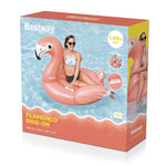 Bestway Aufblasbare Flamingo mit Griffen 168x120 cm +3 Jahre Strand und Pool 41526