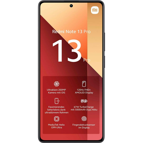 Smartphone Xiaomi REDMI NOTE 13 PRO 6,67" HELIO G99 ULTRA 8 GB RAM 256 GB Schwarz Midnight black