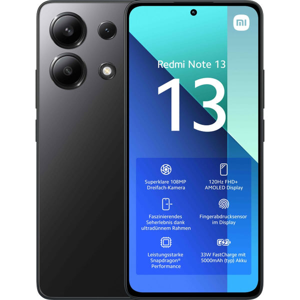 Smartphone Xiaomi Redmi Note 13 6,67" Snapdragon 685 Dimensity 6080 8 GB RAM 256 GB Schwarz Midnight black