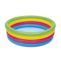Bestway Aufblasbares Kinderbecken 4 Ringe Regenbogen 157x46 cm +3 Jahre Garten 51117