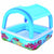 Bestway Aufblasbarer Kinderpool Abnehmbares Dach 140x140x114 cm +2 Jahre Garten 52192