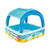 Bestway Aufblasbarer Kinderpool Abnehmbares Dach 140x140x114 cm +2 Jahre Garten 52192