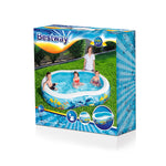 Bestway aufblasbares Pool 2 Kammern Meeresboden 262x157x46 cm +3 Jahre Garten 54118