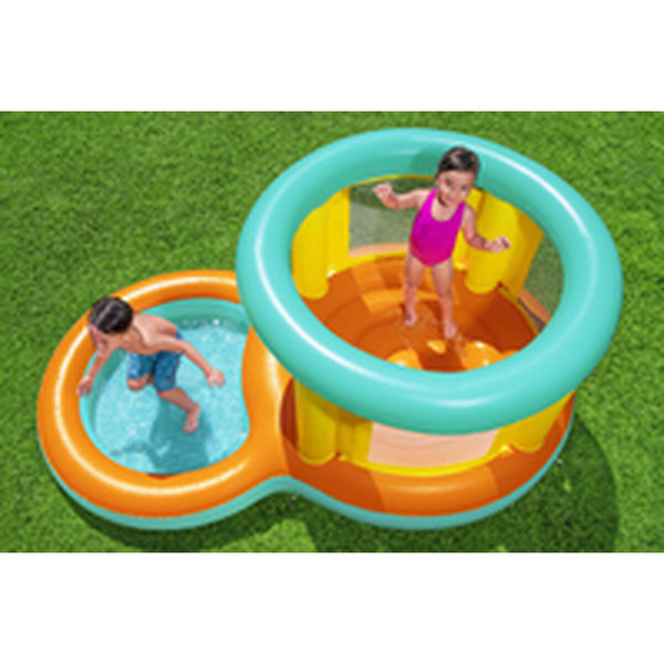 Bestway aufblasbares Poolspielzentrum Hüpfburg 239x142x102 cm +3 bis 6 Jahre Garten 52385