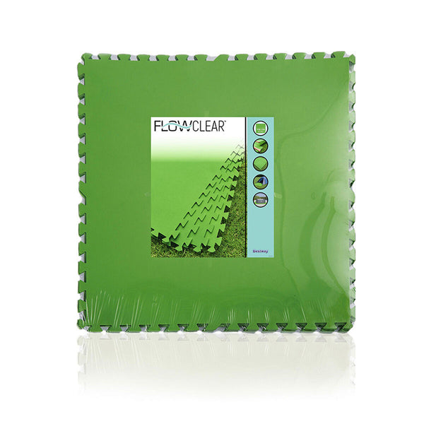 Bestway Poolboden Foam Grün 9 Stücke 78x78 cm Garten 58636