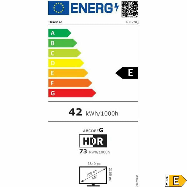 Smart TV Hisense 43E7NQ 4K Ultra HD 43" HDR QLED