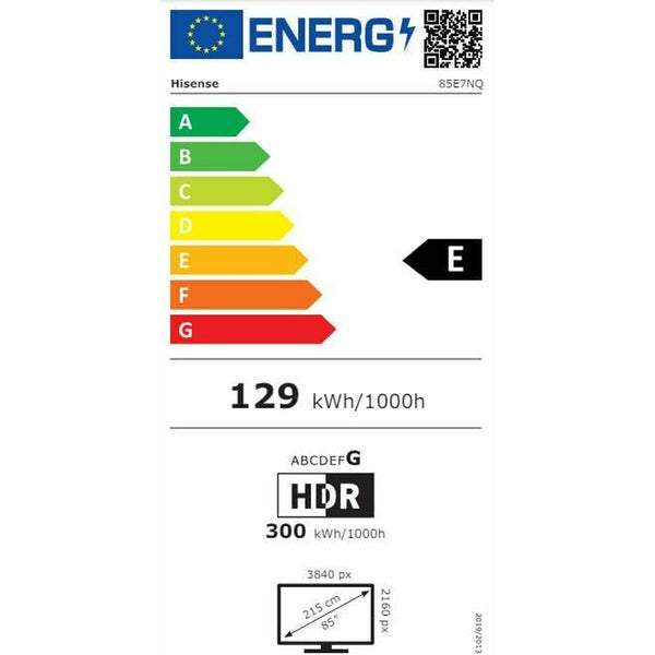 Smart TV Hisense 85E7NQ       85 85" 4K Ultra HD HDR D-LED QLED